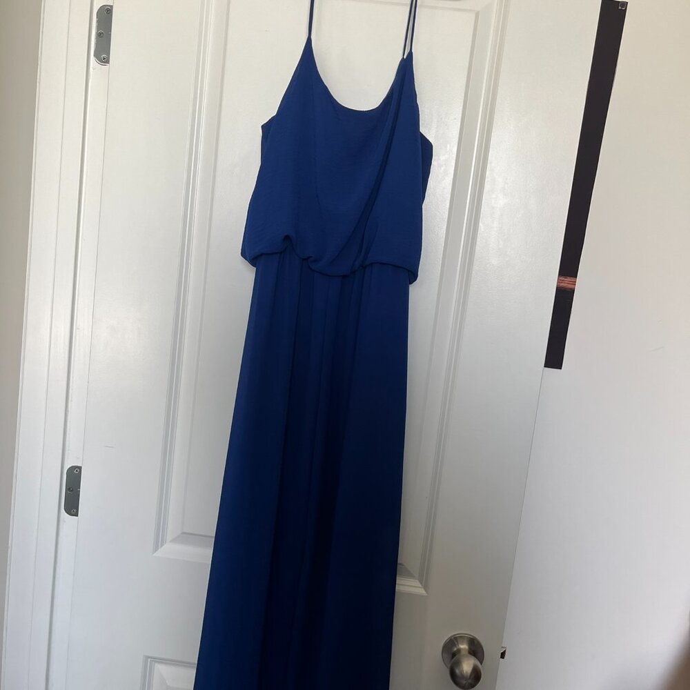 Royal Blue Chiffon Dress